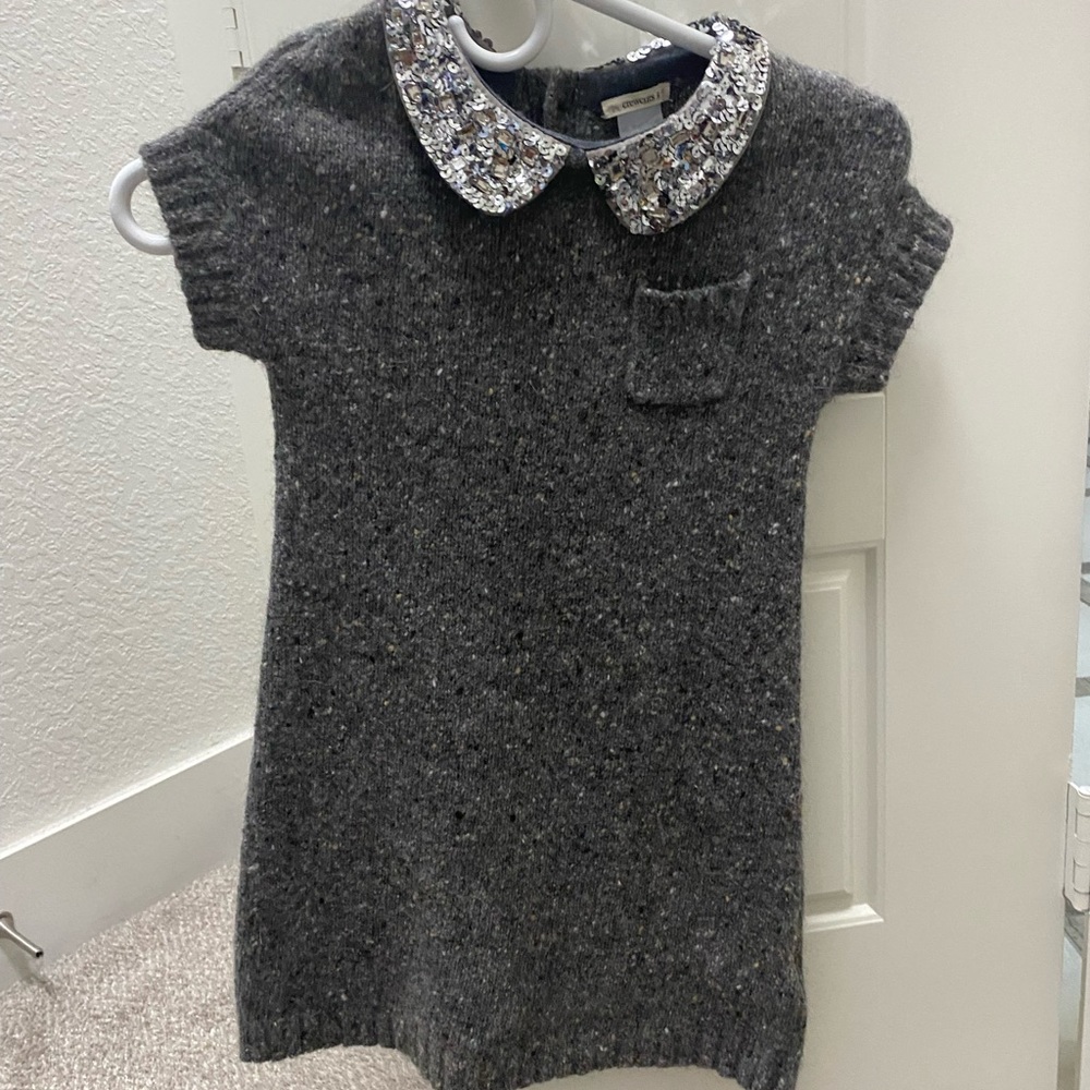 Crewcuts grey wool dress size 7
